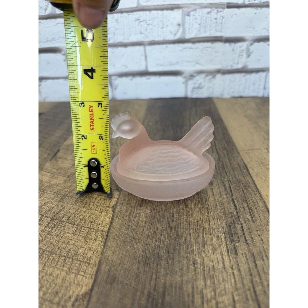 Frosted Pink Hen On Nest Salt Cellar 3.5” Rose’s Closet?